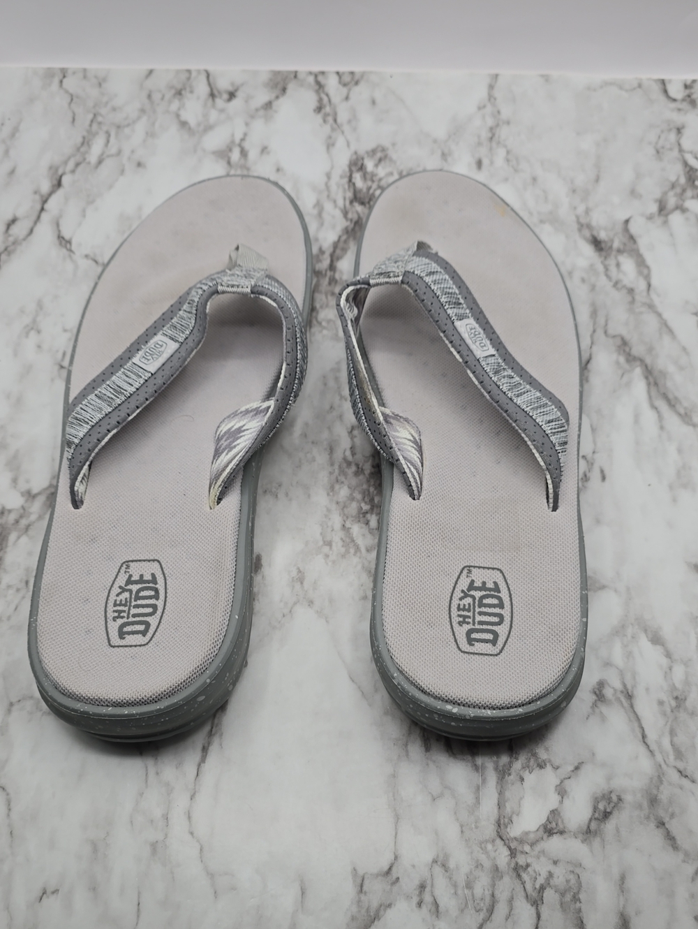 Hey Dude Men's Gray Sami H20 Flip Flops
